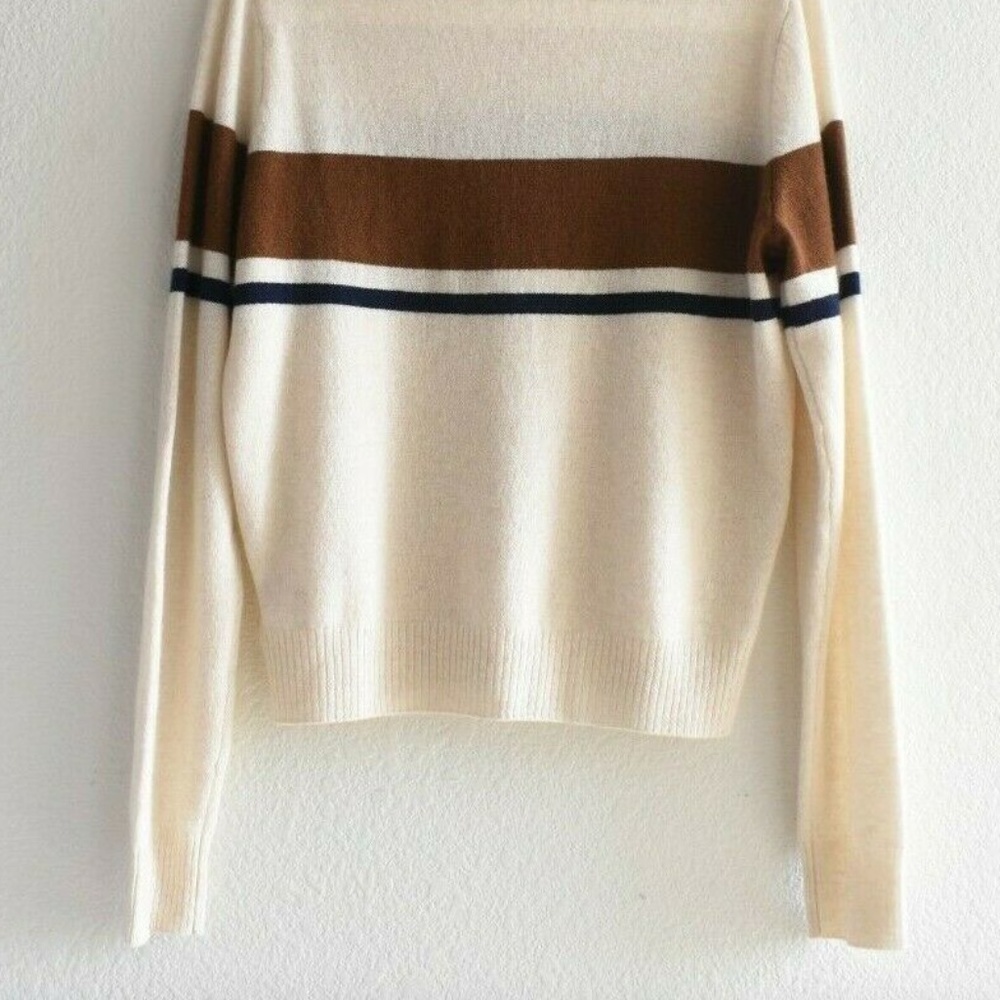Reformation Crew Stripe Cashmere Sweater - Picture 5 of 8